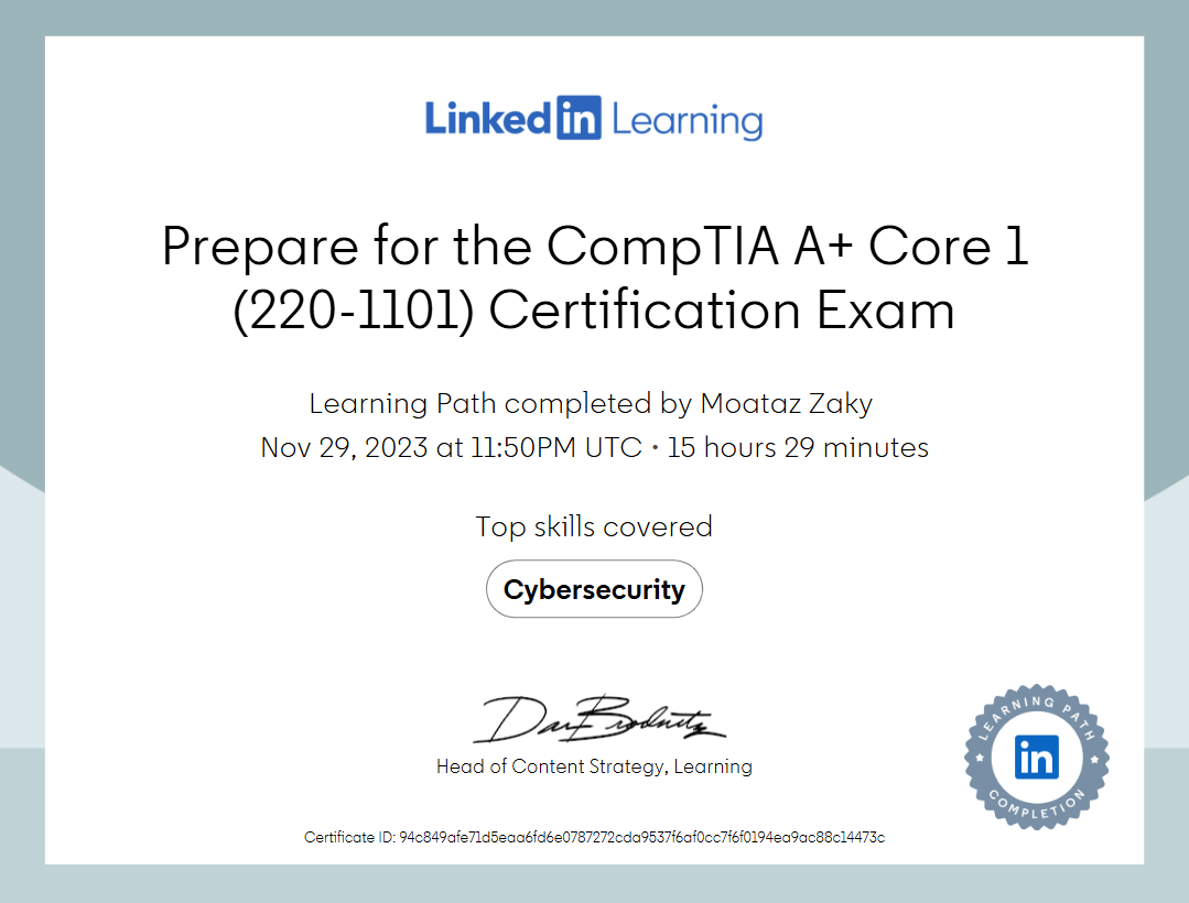 CompTIA A+ Core 1 (220-1101)